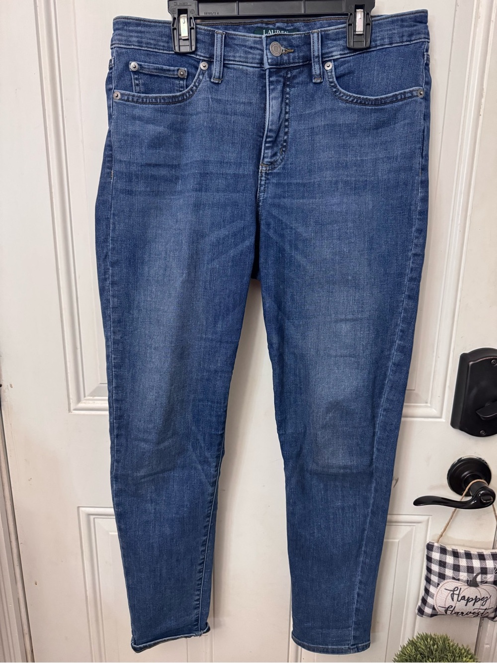 Lauren Ralph Lauren Women's Premier Skinny Ankle Jeans Blue Size 8